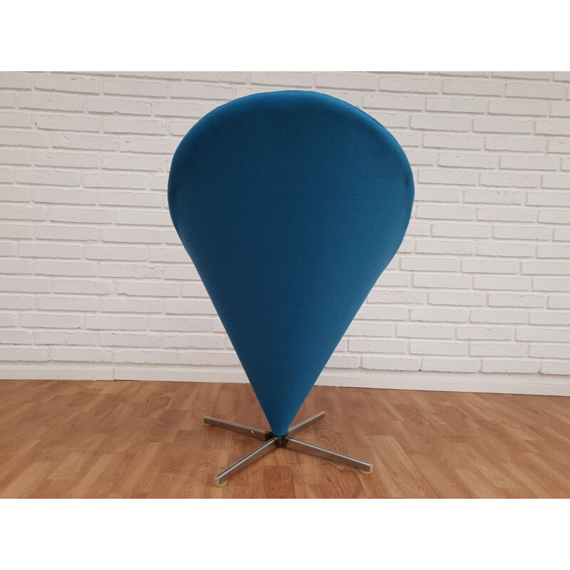 Fauteuil vintage bleu "Cone" de Verner Panton, 1970