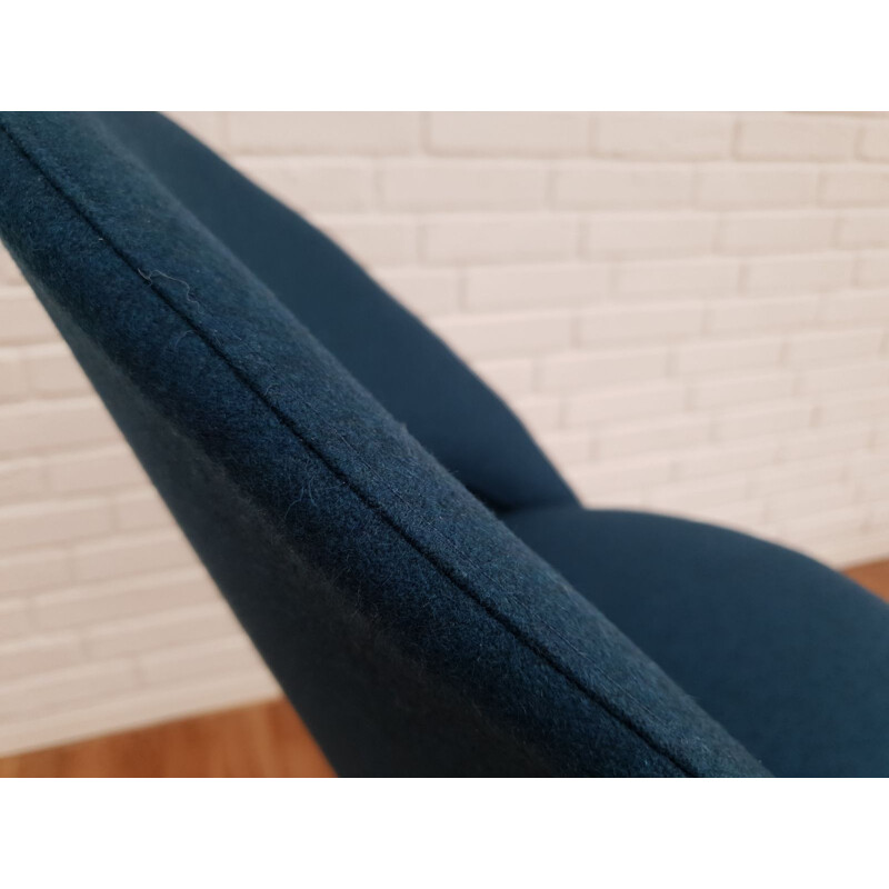 Vintage dark blue "Cone" armchair by Verner Panton, 1970s
