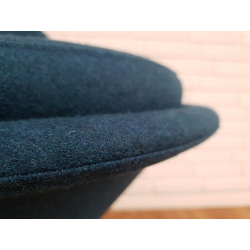 Vintage dark blue "Cone" armchair by Verner Panton, 1970s