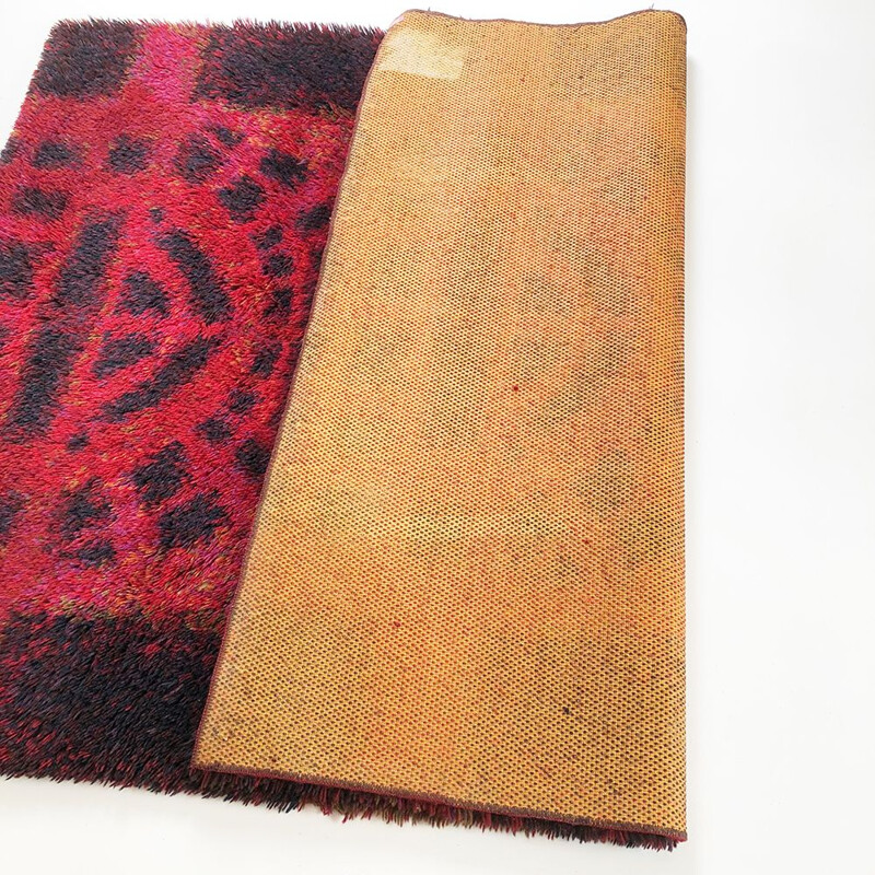 Vintage Rya Rug by Ritva Puotila for Finnrya Oy AB, Finland, 1950s