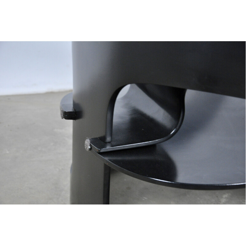 Vintage black armchair by Joe Colombo for Kartell, 1960S