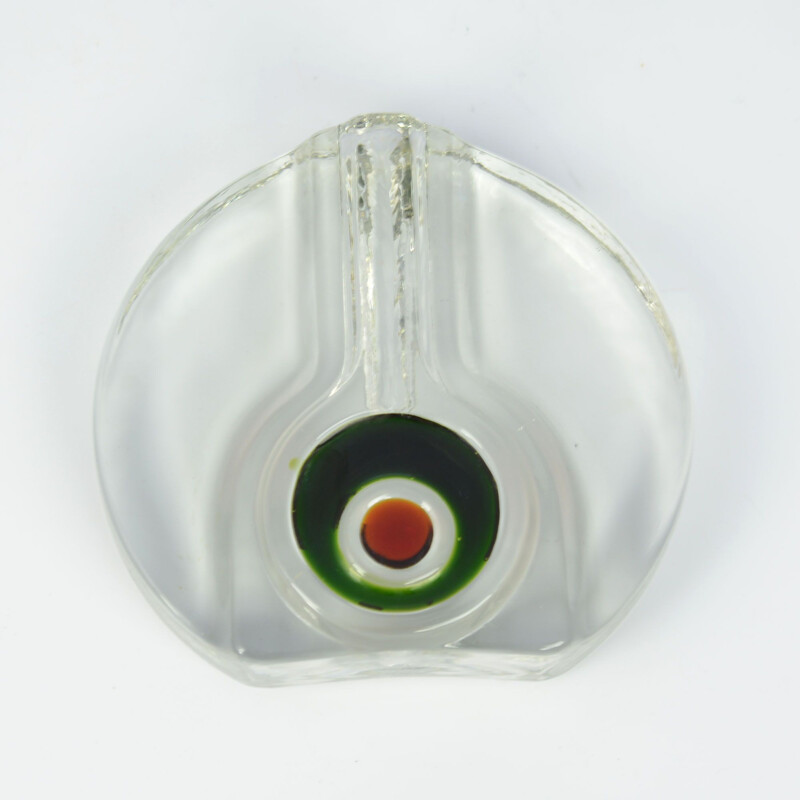 Vintage glass vase, by H. Düsterhaus for Walther Glas, Germany, 1970s