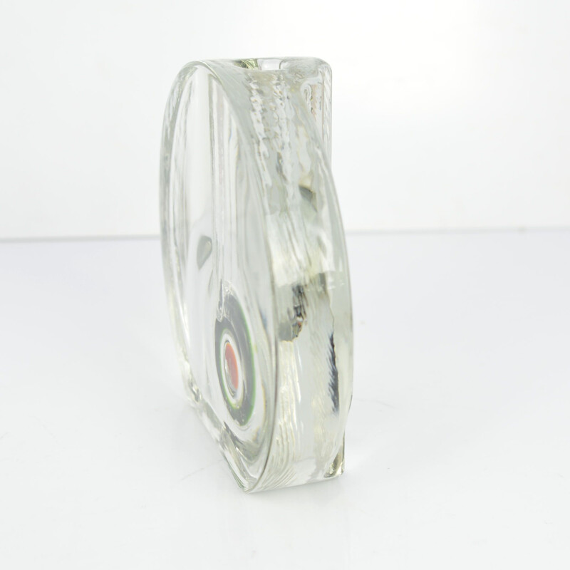 Vintage glass vase, by H. Düsterhaus for Walther Glas, Germany, 1970s