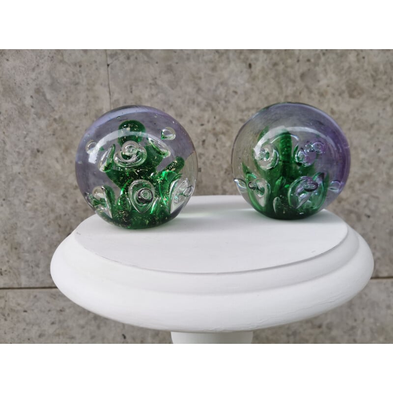 Vintage Murano glass marbles, 1970s