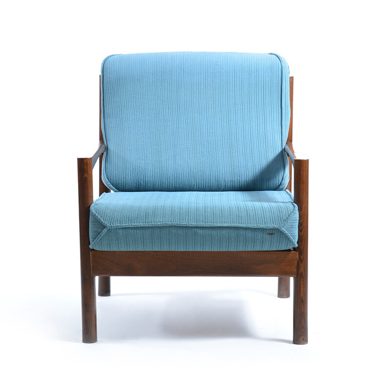 Ensemble de 2 fauteuils et d'un canapé 2 places scandinaves en palissandre - 1960