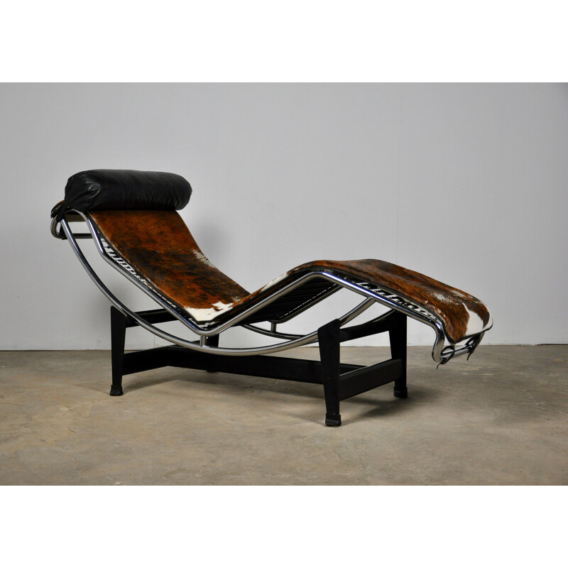 Chaise longue vintage par Le Corbusier, Pierre Jeanneret et Charlotte Perriand pour Cassina, 1980