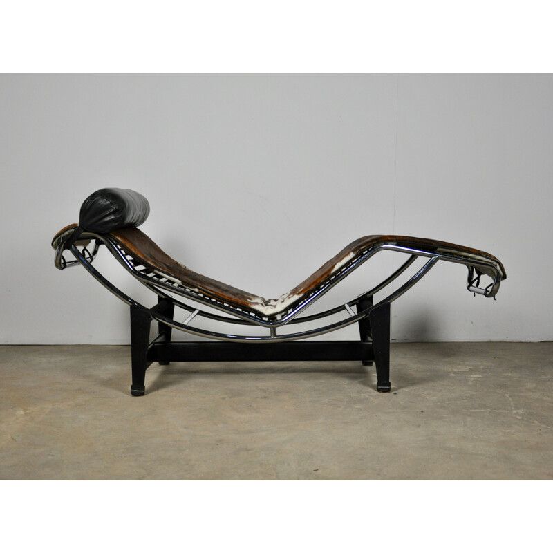 Chaise longue vintage par Le Corbusier, Pierre Jeanneret et Charlotte Perriand pour Cassina, 1980