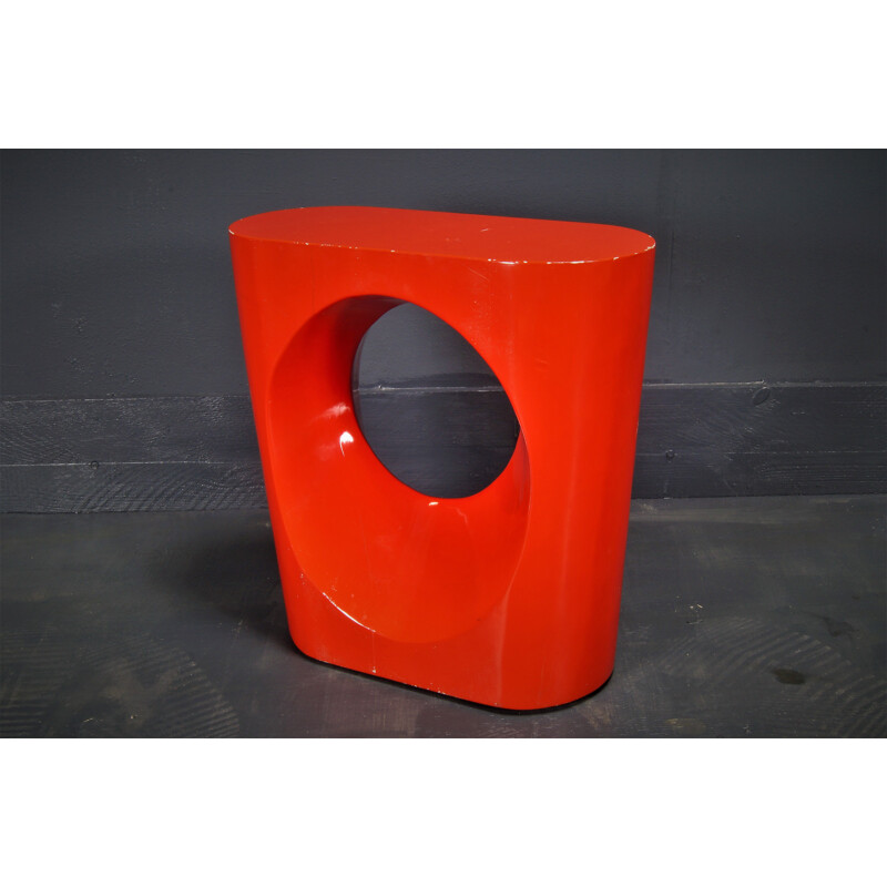 Table d'appoint vintage rouge italienne, 1970