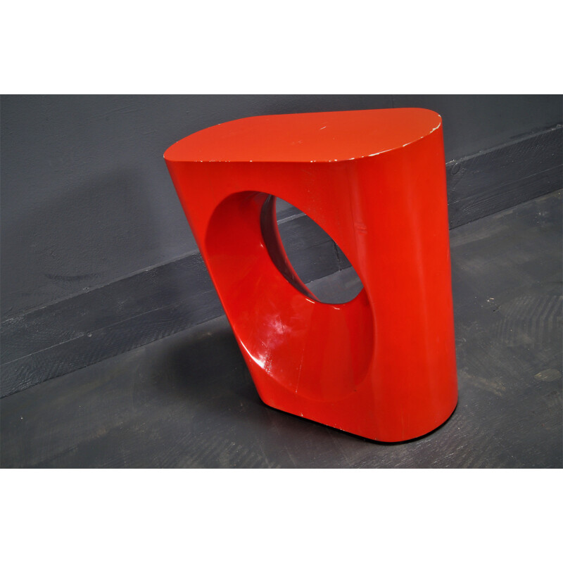 Table d'appoint vintage rouge italienne, 1970