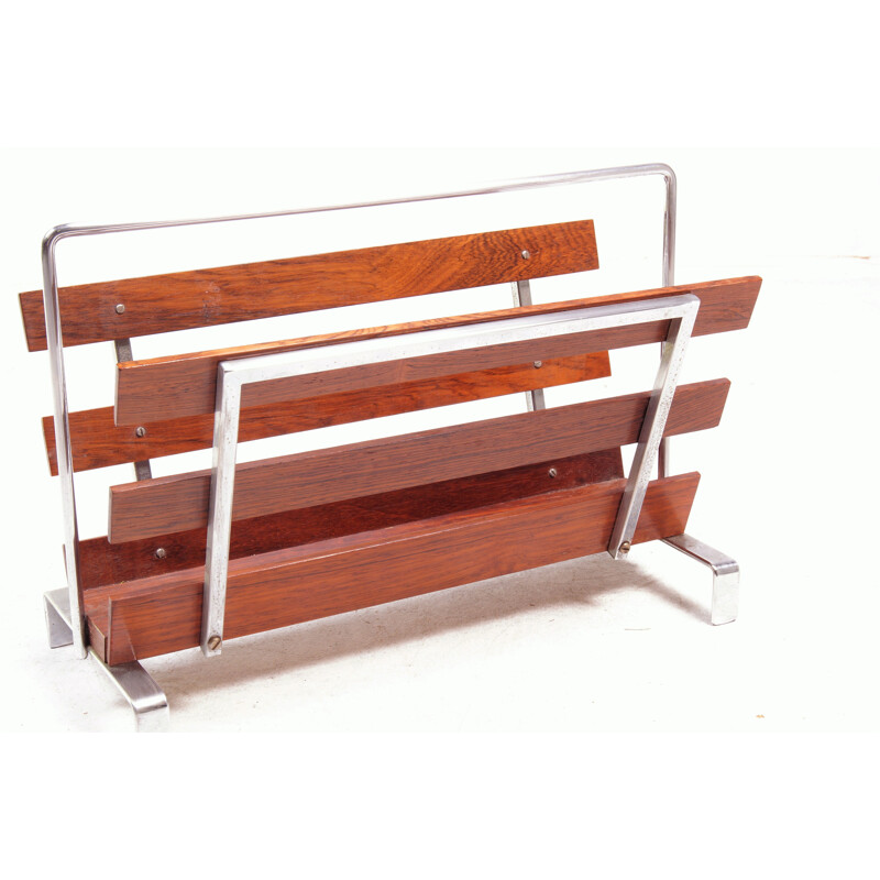 Rosewood vintage magazine rack, Denmark, 1960s