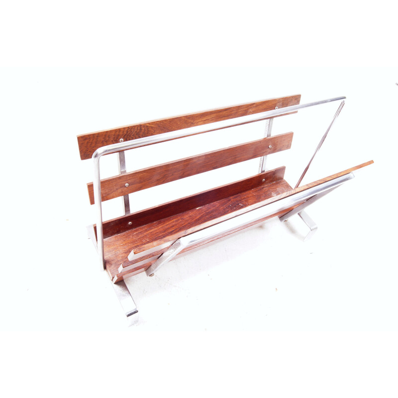 Rosewood vintage magazine rack, Denmark, 1960s