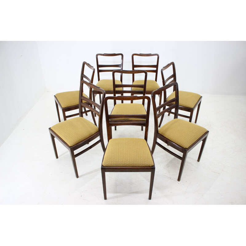 Ensemble de 8 chaises à repas vintage, Allemagne, 1920