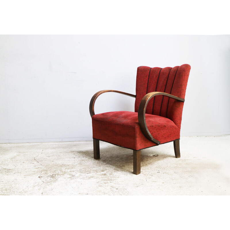 Bentwood vintage armchair by Jindrich Halabala, 1930s