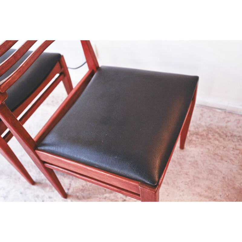 Set of 4 vintage scandinavian teak chairs, 1960s