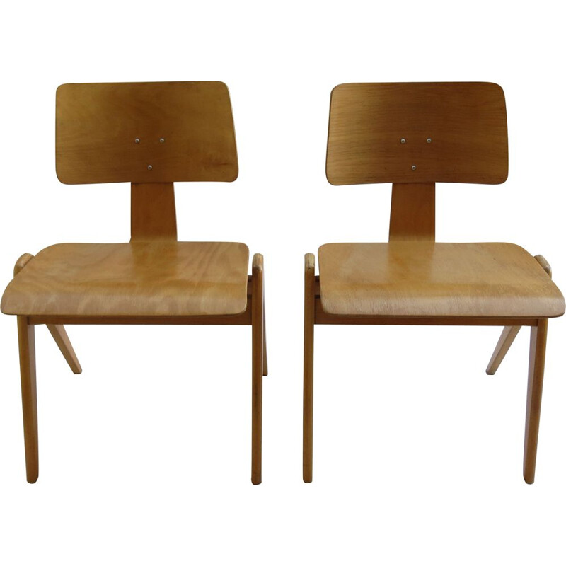 Vintage plywood "Hillestak" chair by Robin Day for Hille, UK, 1950s