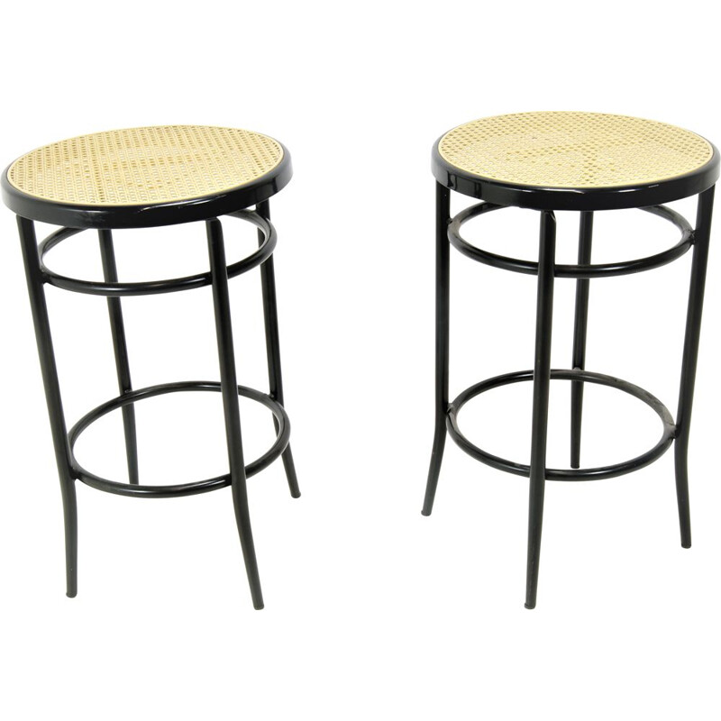 Set of 2 vintage metal bar stools by Brevetti,  Italy