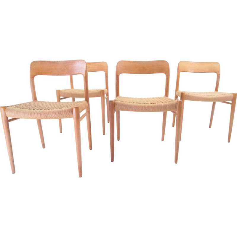 Set of 4 vintage chairs by Niels Otto Møller for J.L. Møller Møbel-fabrik, 1954s