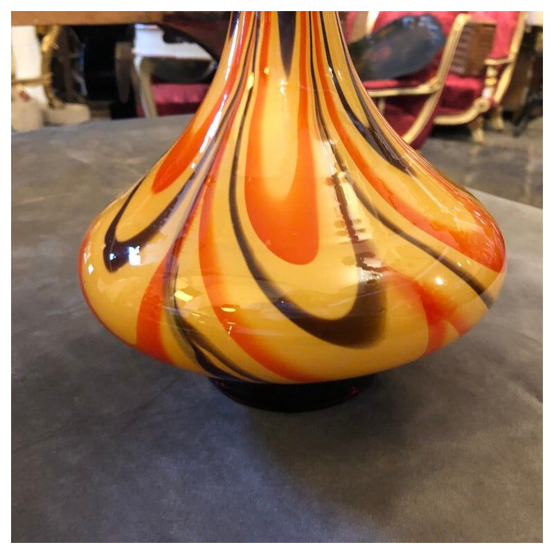 Vintage opaline glass Italian vase, circa 1970