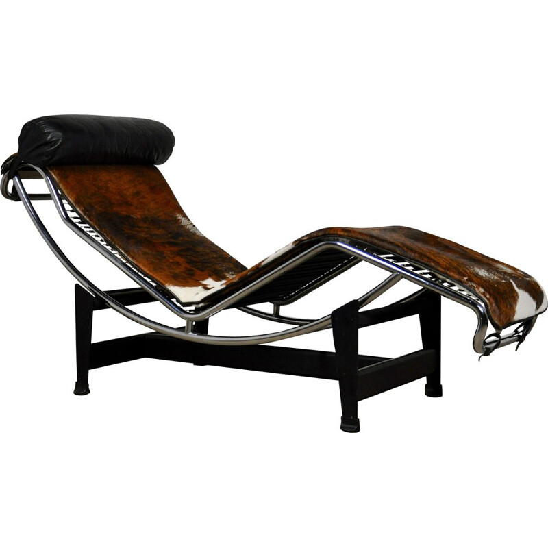 Chaise longue vintage par Le Corbusier, Pierre Jeanneret et Charlotte Perriand pour Cassina, 1980