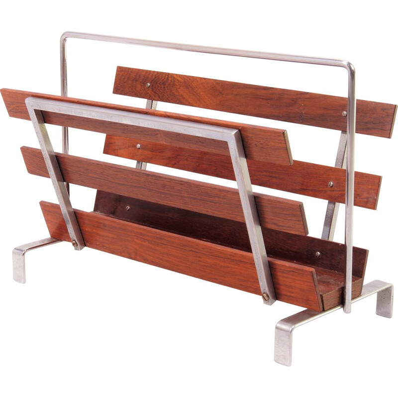 Rosewood vintage magazine rack, Denmark, 1960s