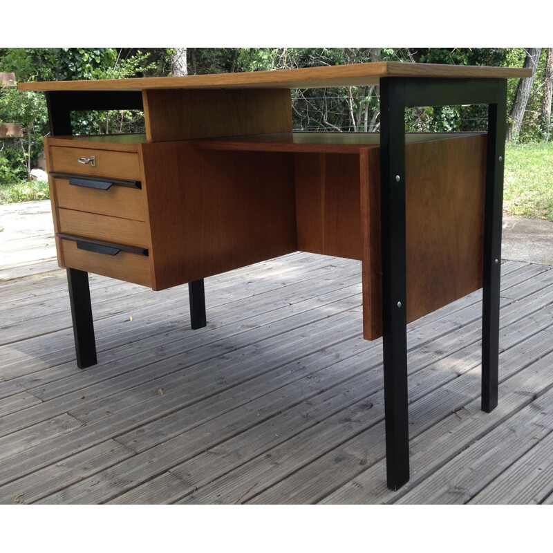 Bureau vintage en chêne 1960