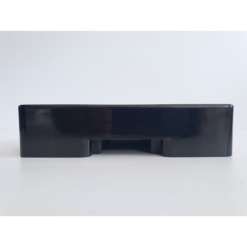 Vintage Black ABS Ashtray Desk Tidy by Ettore Sottsass for Olivetti, Italy, c.1970