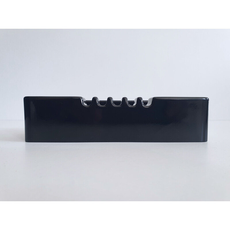 Vintage Black ABS Ashtray Desk Tidy by Ettore Sottsass for Olivetti, Italy, c.1970
