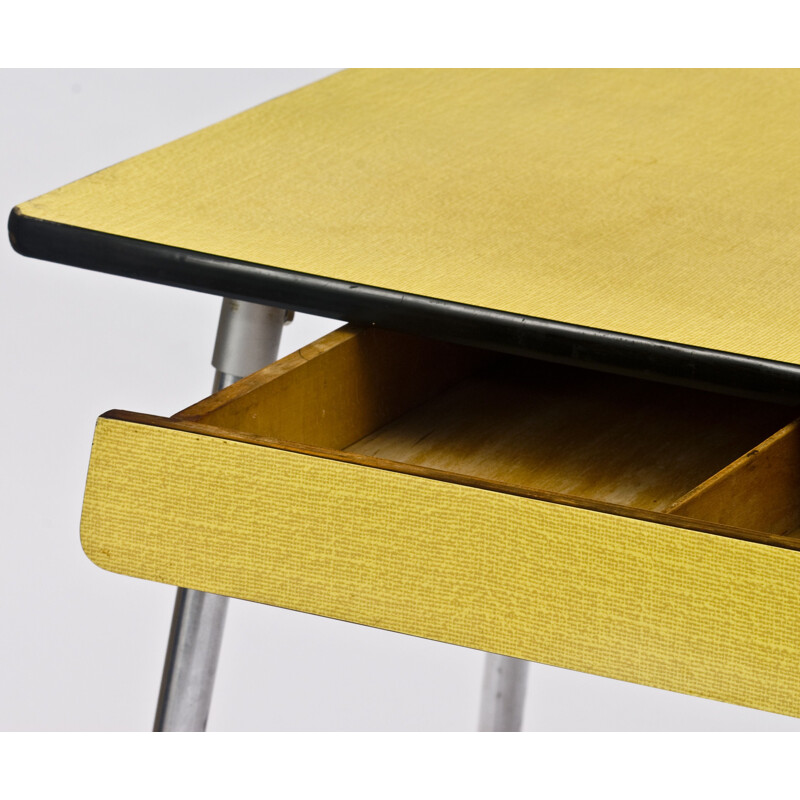 Vintage Yellow Dining Table in formica