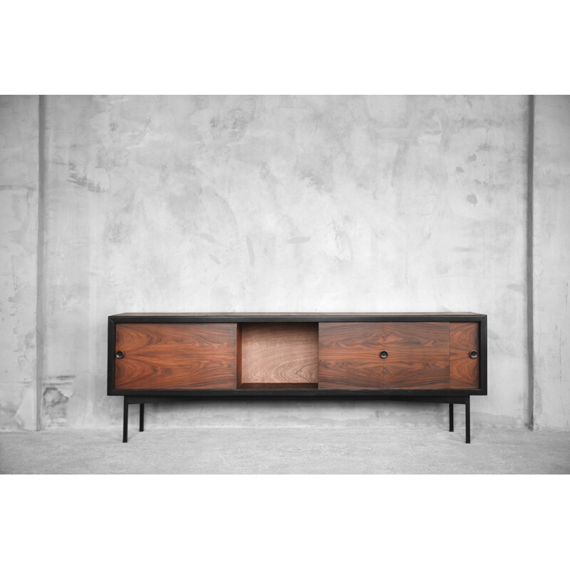 Vintage Danish Modern Sideboard, in Rosewood & Birch 1960s