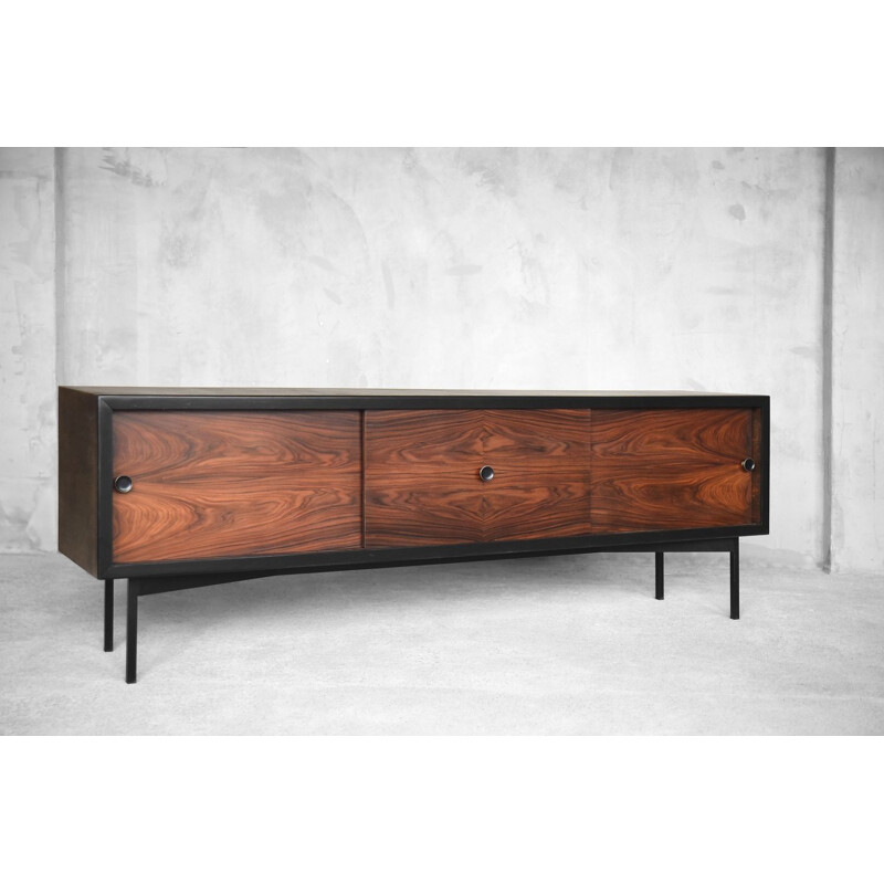 Vintage Danish Modern Sideboard, in Rosewood & Birch 1960s