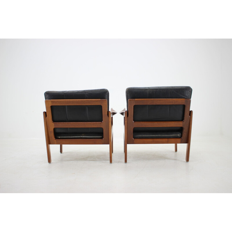 Ensemble de 2 fauteuils vintage en teck par Illum Wikkelsø, 1960
