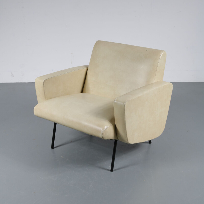 Vintage "Breda" armchair by Pierre Guariche from by Meurop, Belgium, 1960s