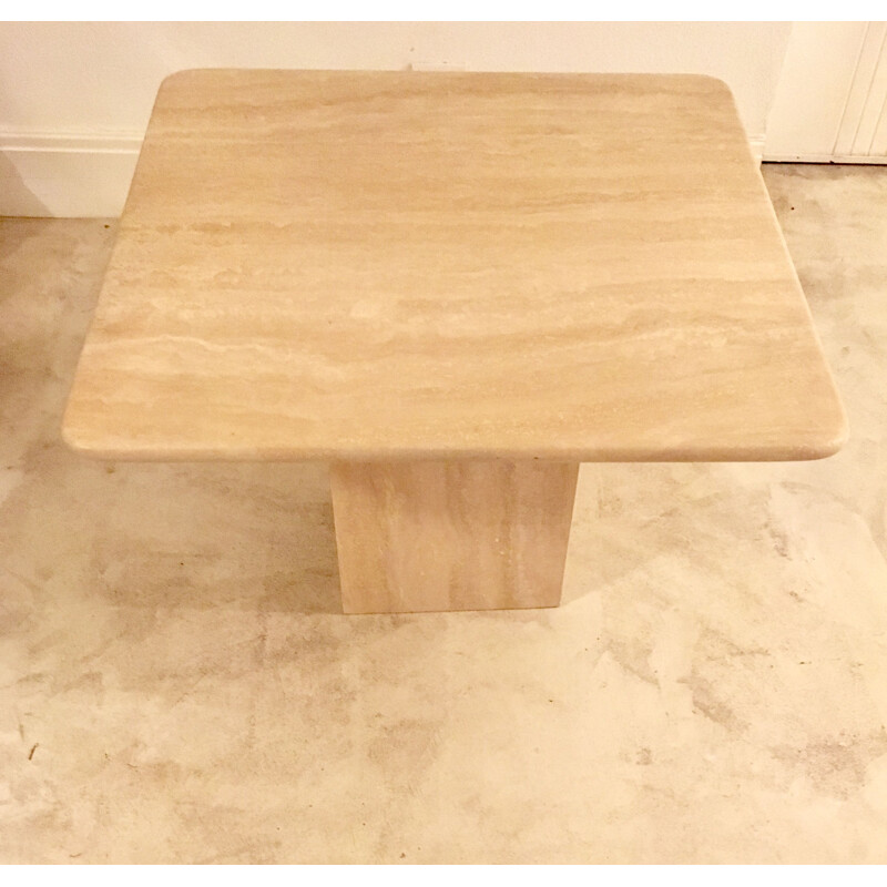 Vintage travertine coffee table, 1970s