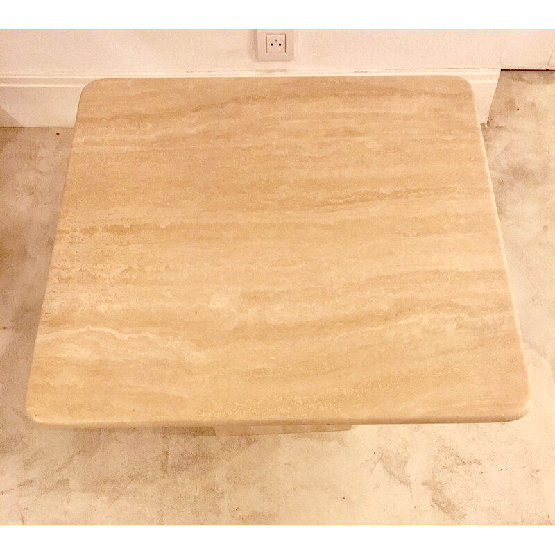 Vintage travertine coffee table, 1970s