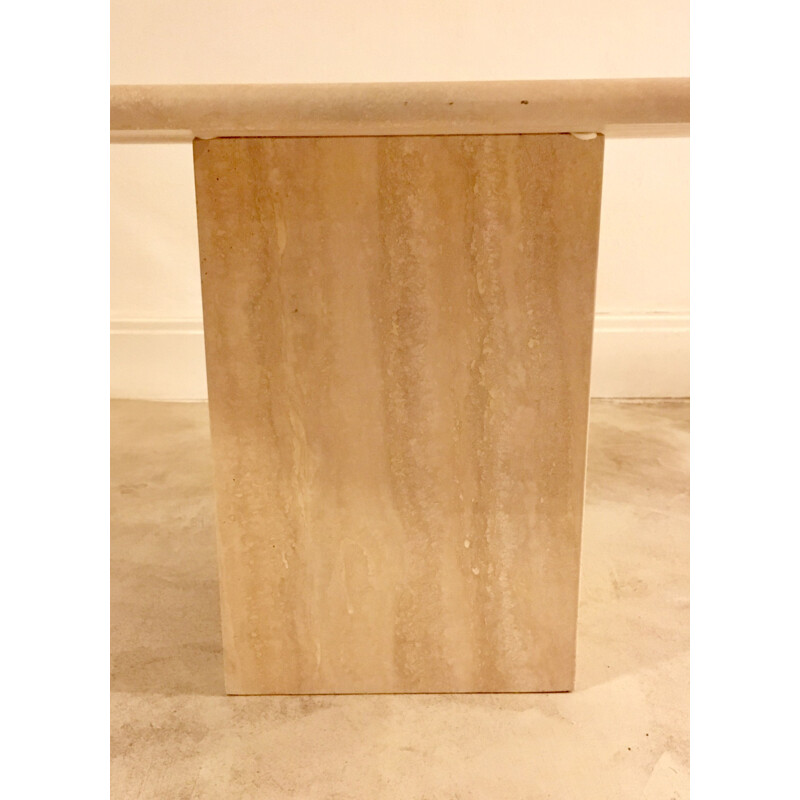 Vintage travertine coffee table, 1970s