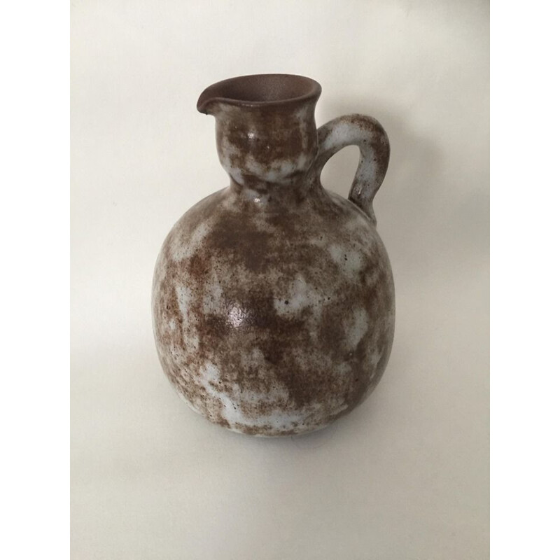 Ein Paar Vintage-Vasen aus glasierter Keramik von Alexandre Kostanda, Frankreich