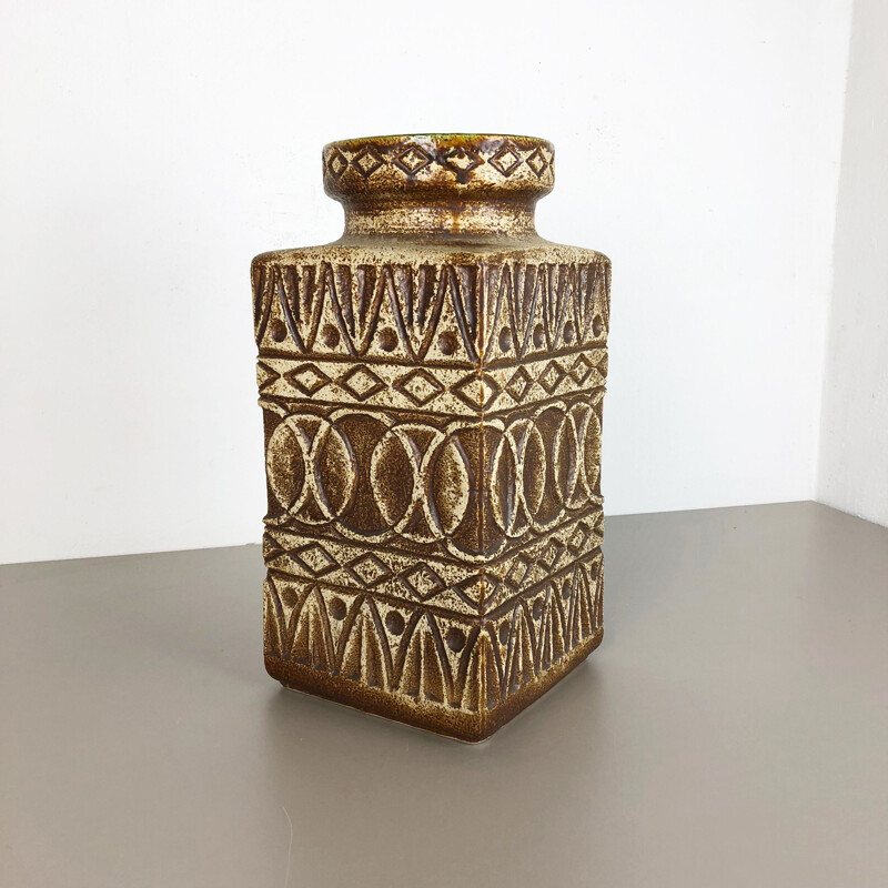 Vintage vaso de cerâmica da Bodo Mans of bay Ceramics, Alemanha, 1970