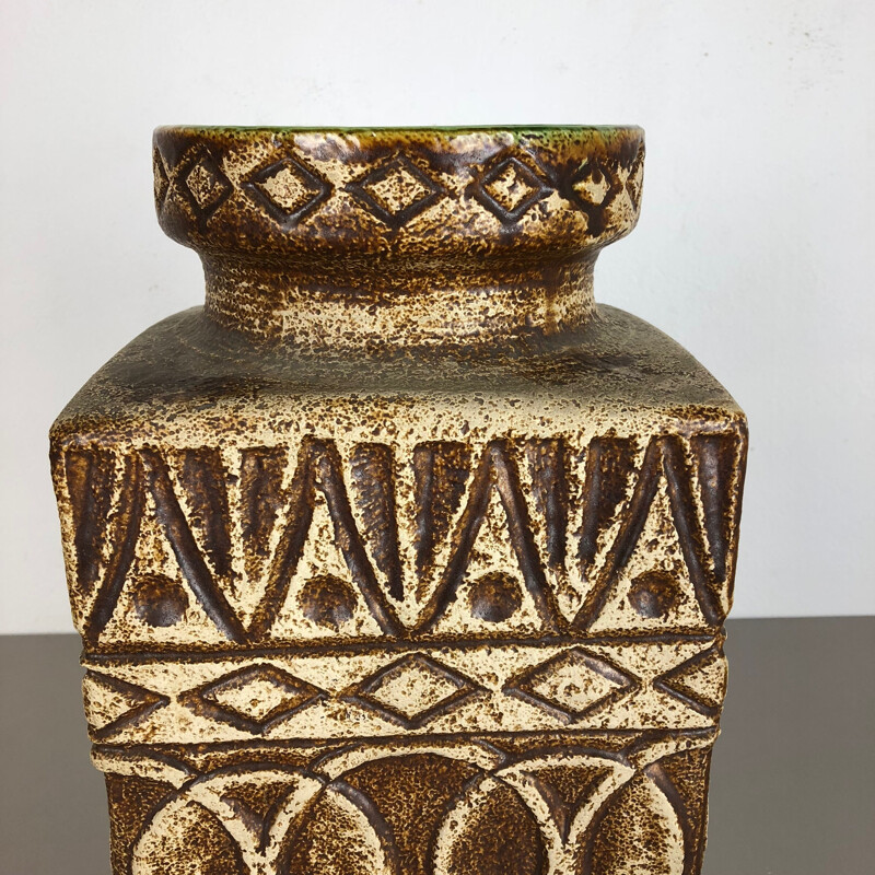 Getöpferte Vintage-Vase von Bodo Mans von bay Ceramics, Deutschland, 1970