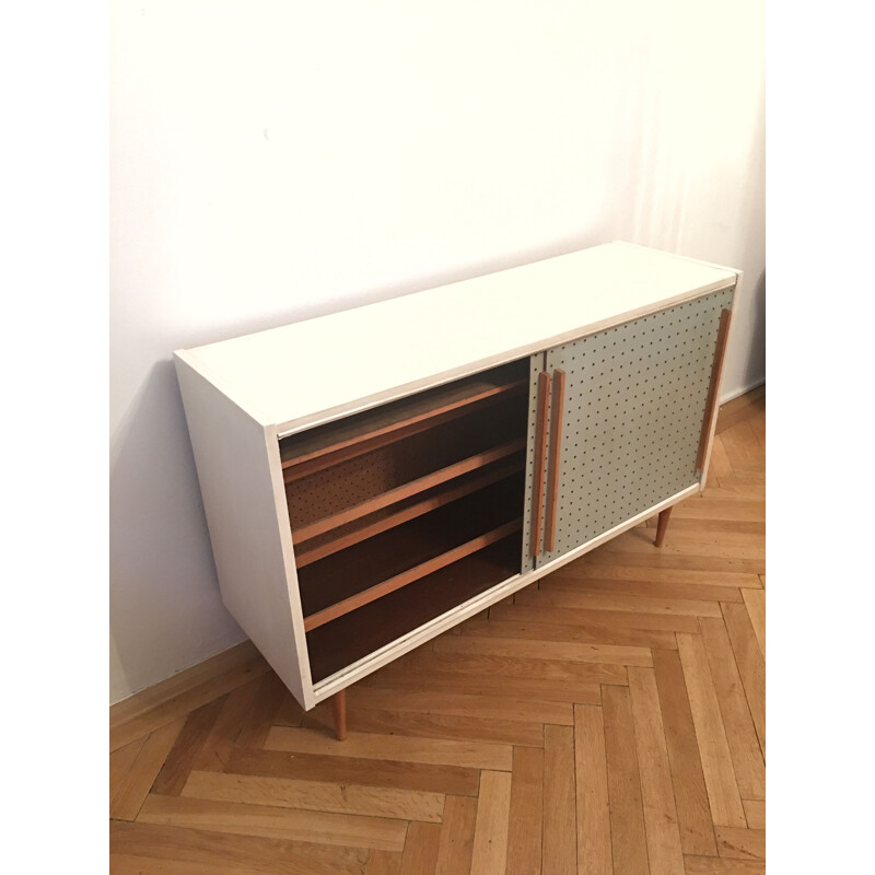 Vintage white shoe cabinet by Drevopodnik Brno, 1960s