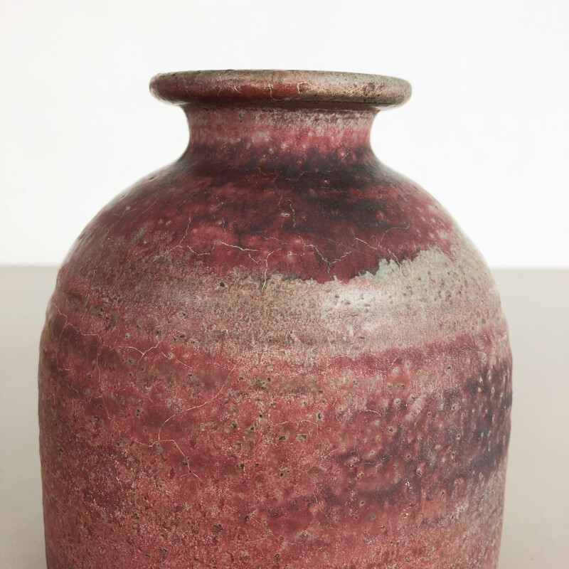 Vase de poterie vintage en céramique par Piet Knepper pour Mobach, Pays-Bas 1960