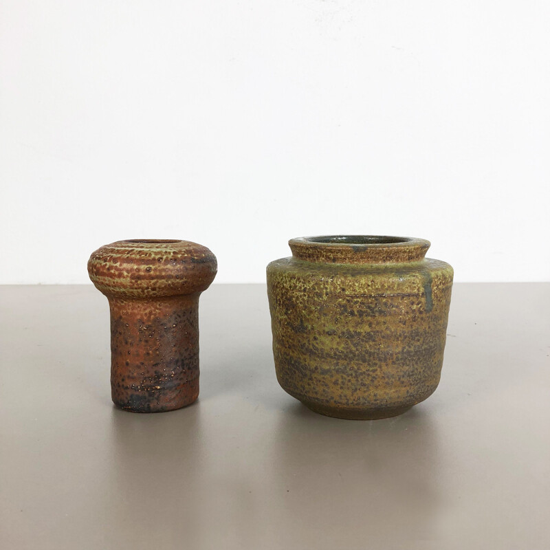 Coppia di vasi vintage in ceramica di Piet Knepper per Mobach, Paesi Bassi 1970