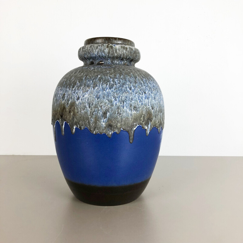 Vintage vaso de cerâmica multicolor 286-42 por Scheurich, 1970