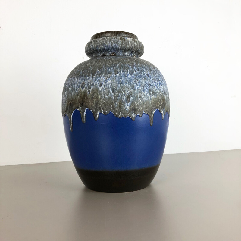 Vase vintage en poterie multicolore 286-42 de Scheurich, 1970