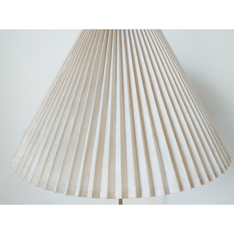 Vintage white metal floor lamp, Denmark, 1960s