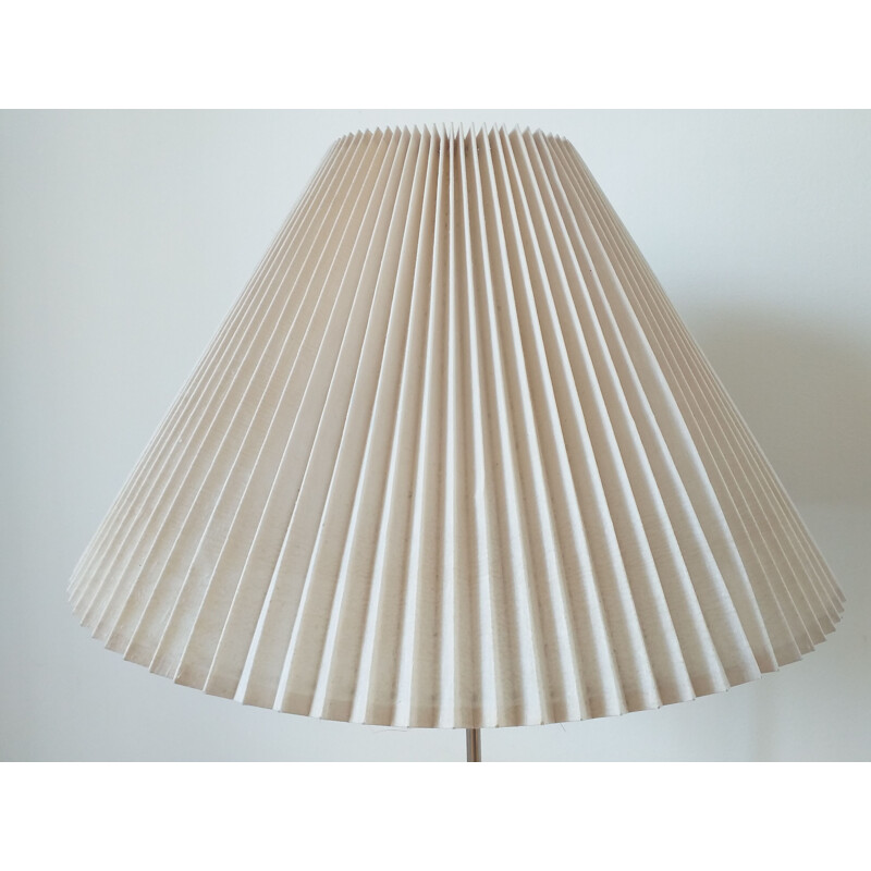 Vintage white metal floor lamp, Denmark, 1960s