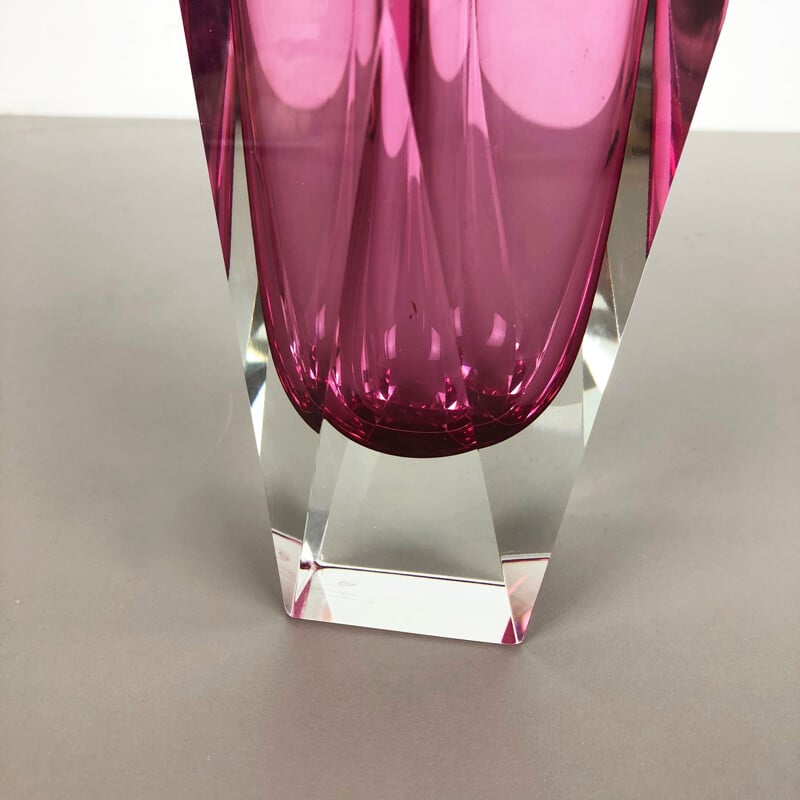 Vintage Murano glass vase by Alessandro Mandruzzato from Vetreria G. Campanella, Italy, 1970s