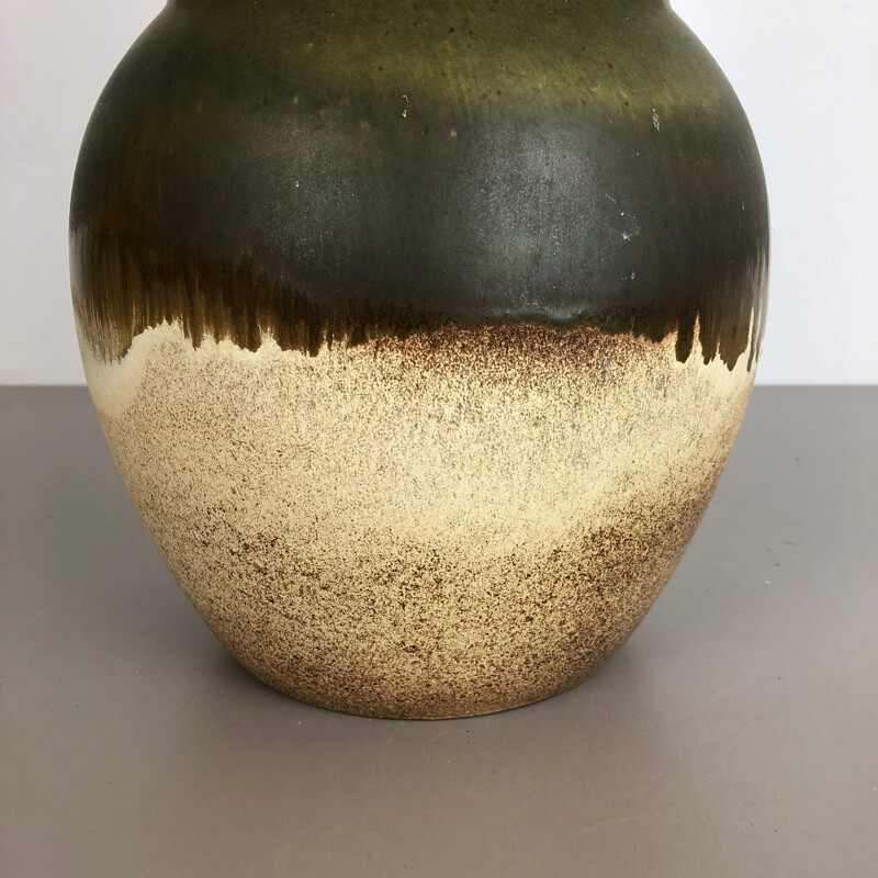Große grüne Vintage-Vase aus Scheurich, Deutschland, 1970