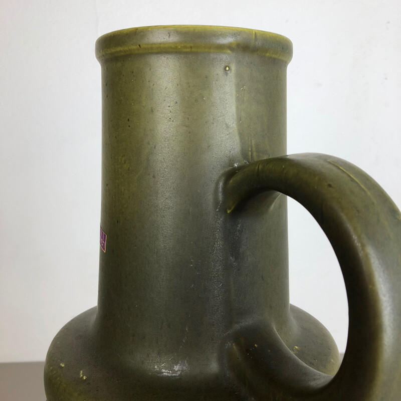 Vintage large green vase by Scheurich, Germany, 1970s