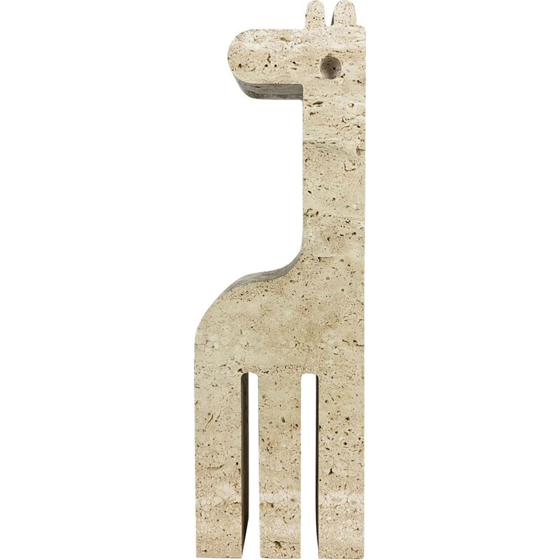 Vintage Modernist Travertine Marble Giraffe Figure by Fratelli Mannelli, Italy, 1970s