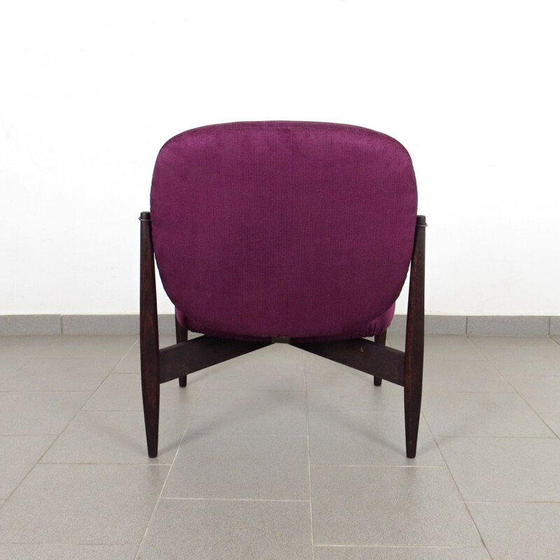 Ensemble de 2 fauteuils vintage violets, 1960